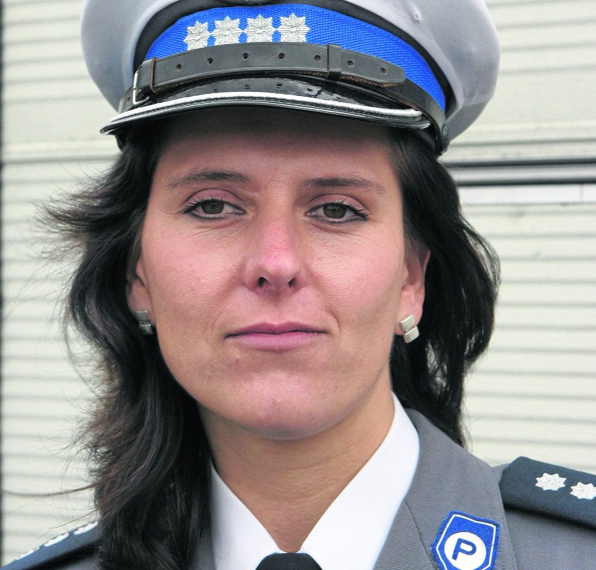 Monika Francikowska z Komendy Powiatowej Policji w Będzinie....