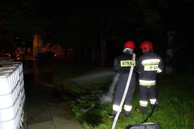 Wodorotlenek sodu rozlany na Gdańskiej.