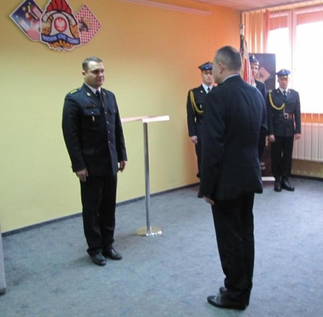 Marek Burzyński, zastępca komendanta PSP w Kaliszu pożegnał się z mundurem