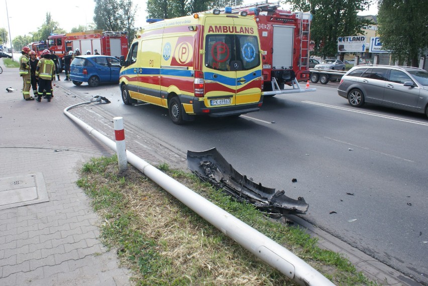 Wypadek na ulicy Wrocławskiej w Kaliszu