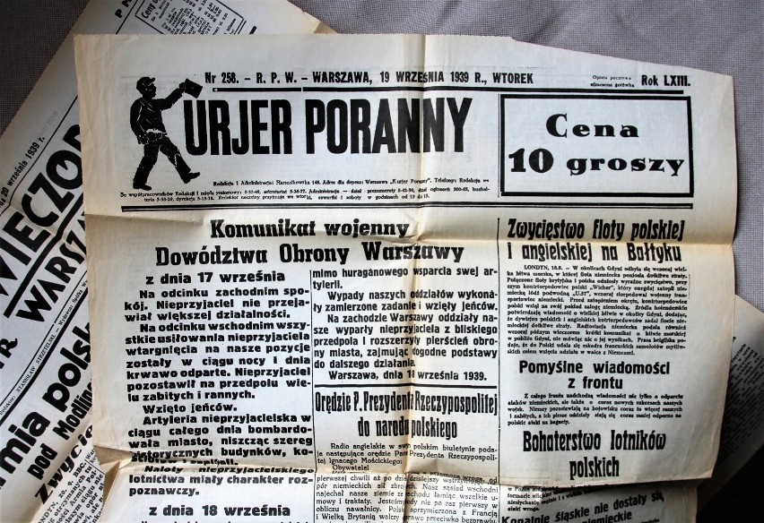Kurier Poranny, wydanie z 19 września 1939 r. (ze zbiorów...