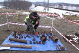 Radziecki pocisk artyleryjski na trasie kolei metropolitalnej