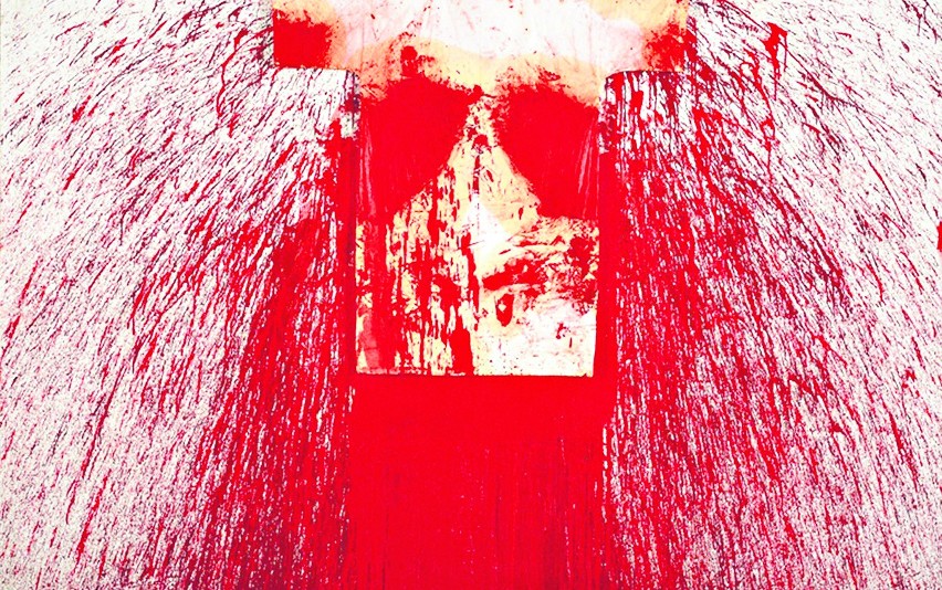 Hermann Nitsch "Stacja drogi krzyżowej". Artysta przybił do...