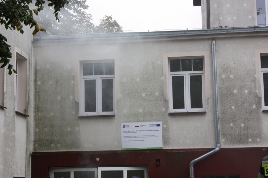 Pozorowany pożar w szpitalu powiatowym w Złotowie
