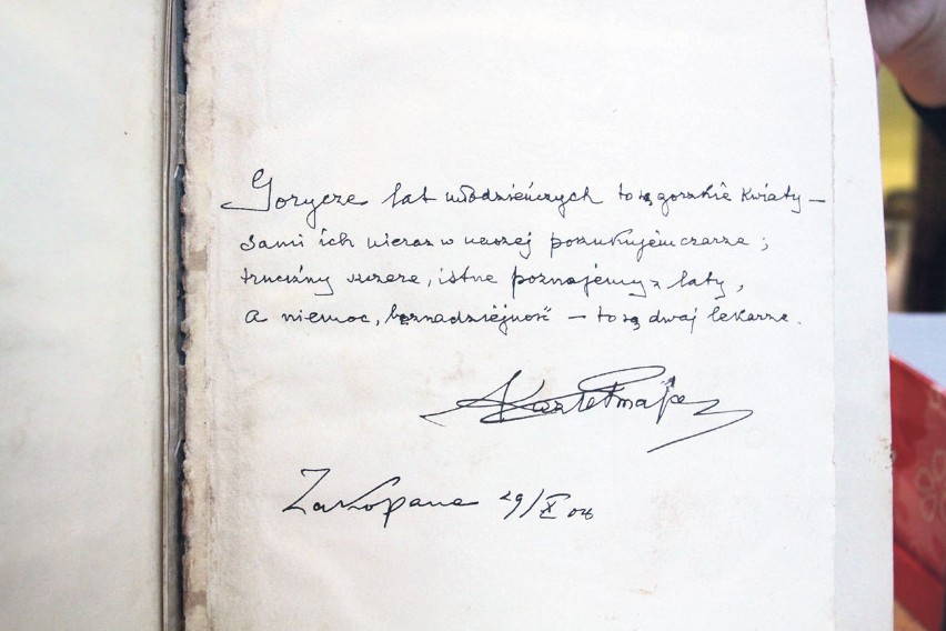 Wiersz z podpisem Kazimierza Przerwy-Tetmajera