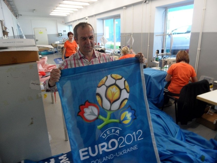 Flagi z logo Euro 2012 powstają w Wodzisławiu Śląskim