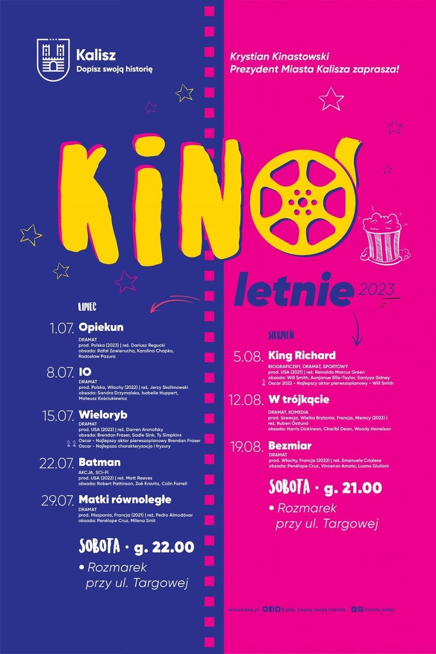 Kino letnie w Kaliszu. Jakie filmy obejrzymy? 