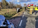 Wypadek w Górnej Woli w gminie Szadek  ZDJĘCIA           