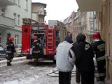 Kolejny pożar w Grudziądzu. Nieprzytomny mężczyzna trafił do szpitala