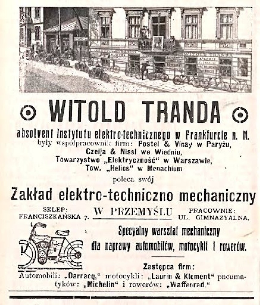 Archiwalna reklama z "Nowości Ilustrowanych" z 1908 r.