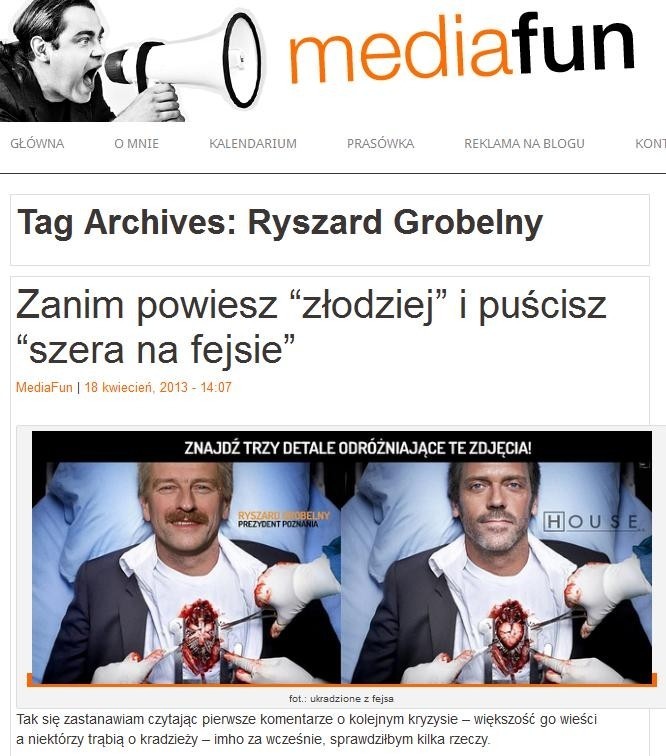 Grobelny jak House. Trafił do wszystkich mediów [ZOBACZ]