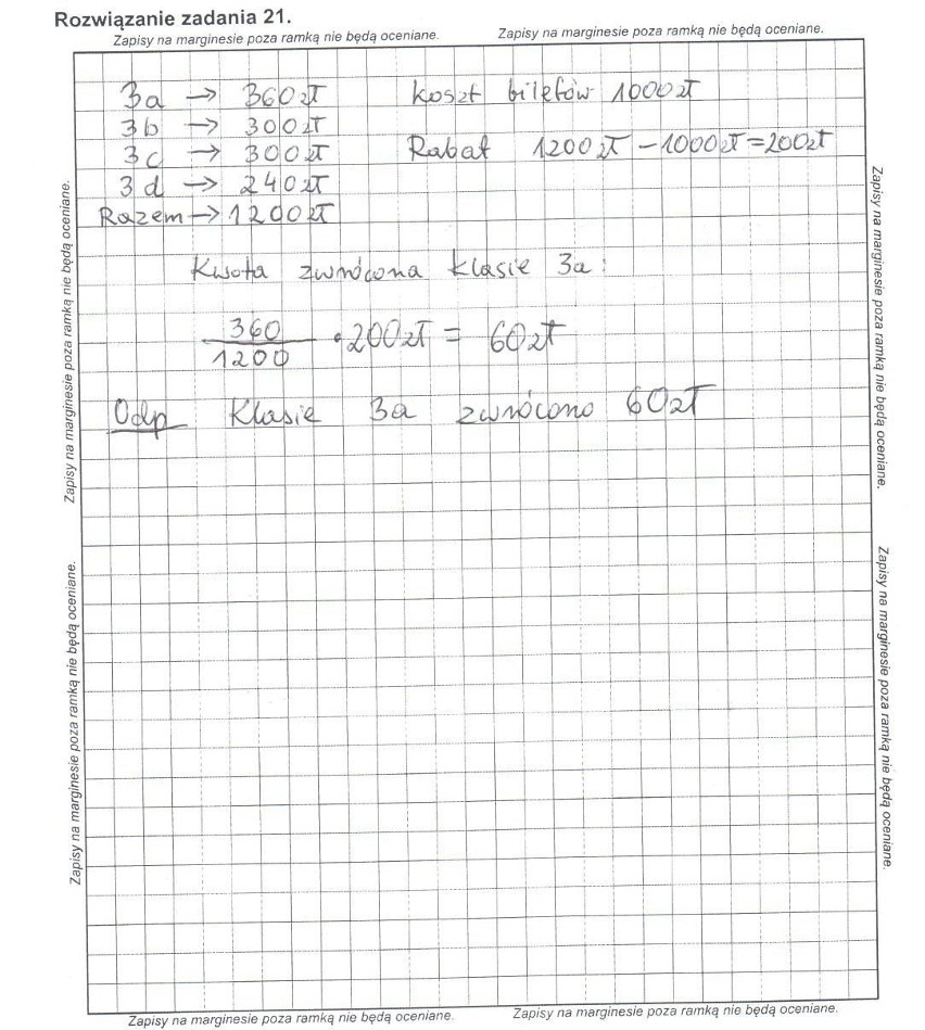 Wielkopolska: Próbny egzamin gimnazjalny z matematyki [ARKUSZE, ODPOWIEDZI]