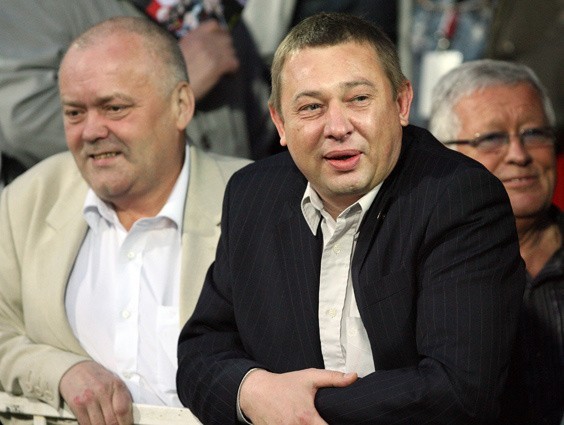 Daniel Goszczyński i Grzegorz Klejman (od lewej). Stary i nowy właściciel ŁKS-u.