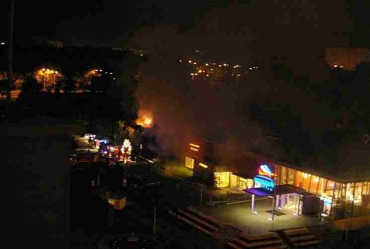 Wrocław: Groźny pożar w aquaparku. Spłonęła sauna (ZDJĘCIA)