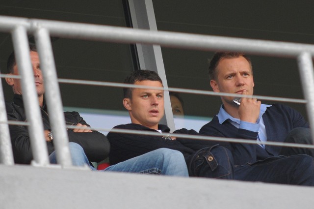 Niedzielan (z lewej) mecz oglądał razem z Tomaszem Rząsą