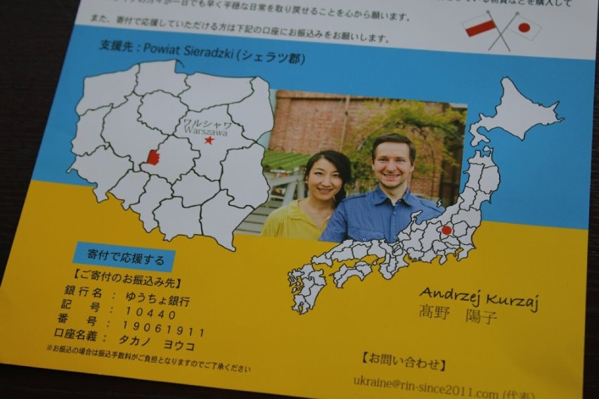 Sieradzanin z żoną Yoko z Japonii pomagają uchodźcom