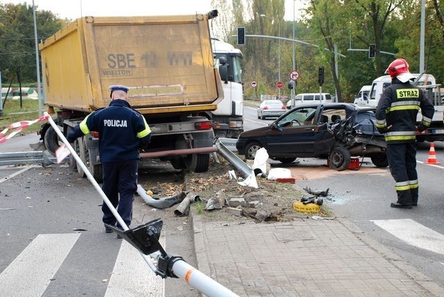Wypadek na ulicy Chorzowskiej. Co najmniej przez godzinę były objazdy