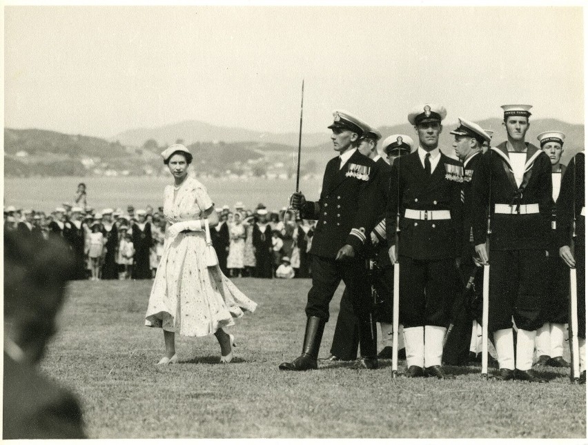 Elżbieta II z wizytą na Nowej Zelandii, styczeń 1954....