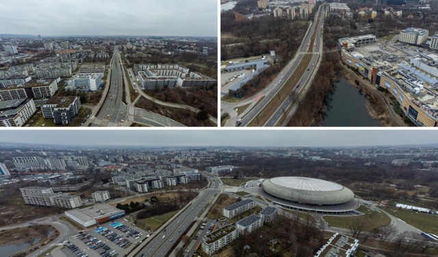 Dąbie. Kiedyś dziki i zielony teren Krakowa, teraz zamienia się betonową dżunglę. Ulica Lema, potrzeba, łącząca al. Jana Pawła II z al. Pokoju, dała równocześnie możliwość zabudowy tego rejonu.