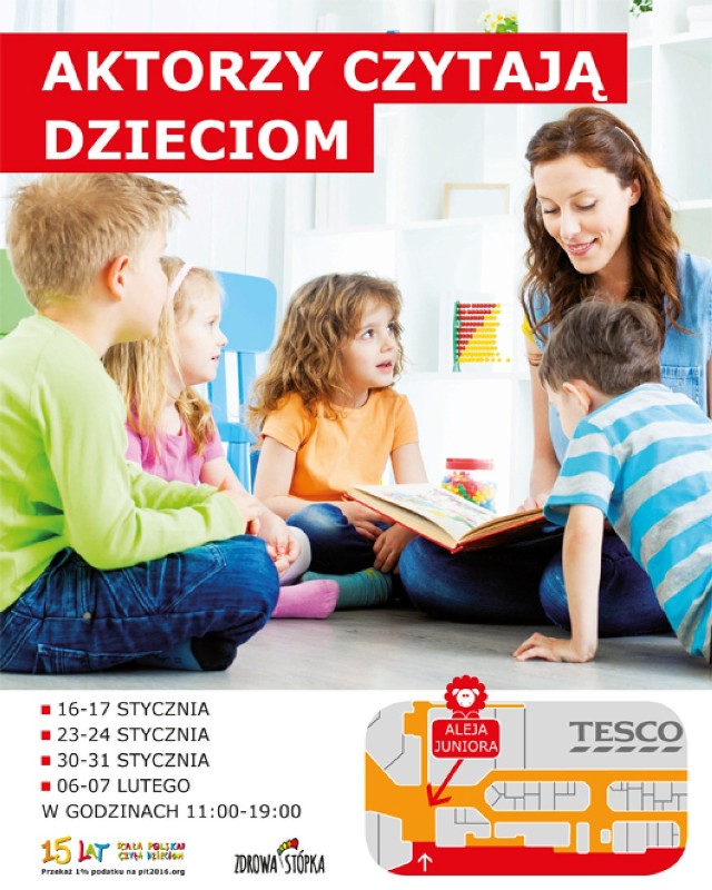 „Cała Polska czyta dzieciom w Alei Bielany” 
23-24 i 30-31 stycznia
6 i 7  lutego.  

Cykliczne spotkania, w ramach kampanii „Cała Polska czyta dzieciom”. Co weekend, w godzinach od 11 do 19, wrocławscy aktorzy będą czytać najmłodszym fragmenty książek rekomendowane przez fundację ABCXXI – Cała Polska czyta dzieciom. Dodatkową atrakcją podczas bezpłatnych wydarzeń będą animacje ruchowe. 

Podczas wydarzenia, najmłodsi słuchać będą interpretacji wybranych książek w wykonaniu aktorów, wśród których znajdą się: Marian Czerski, Jakub Giel, Aldona Struzik i Agata Skowrońska z Teatru Polskiego oraz Marek Kocot z Teatru Współczesnego, a także Marzena Oberkorn z Teatru Komedia.  Każde z opowiadań potrwa dwadzieścia minut i rozpoczynać będzie się o pełnych godzinach, od 11:00 do 19:00. 

W czasie przerw między bajkami, fizjoterapeuci zaproszeni przez Zdrową Stópkę zaproszą najmłodszych do zabaw ruchowych. Fizjoterapeuci będą również na bieżąco kontrolować i dyskretnie korygować postawy dzieci, które słuchać będą czytanych bajek, a rodzicem będą mogli bezpłatnie skorzystać z ich porad. 

Udział w akcji „Cała Polska czyta dzieciom w Alei Bielany” jest darmowy, a jej celem jest zachęcenie dorosłych do czytania dzieciom minimum 20 minut dziennie, codziennie.