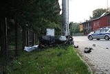 Wypadek motocyklisty w Zabrzu: Uderzył w słup i zginął [ZDJĘCIA]