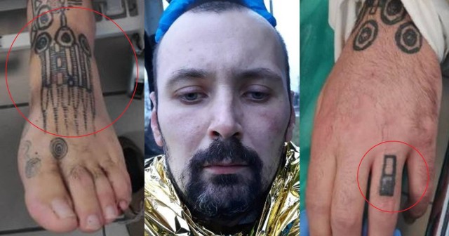 Wciąż nie wiemy kim jest mężczyzna z dziwnymi tatuażami, zatrzymany przez policjantów ze Świebodzina