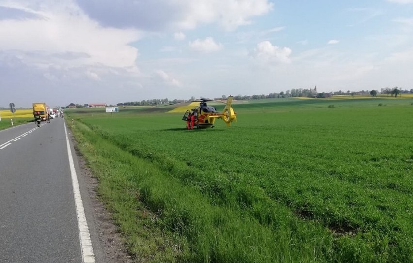 Wypadek na DK 11 w Glinicy 17.05.2019.