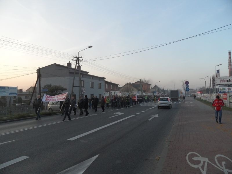 Pikieta mieszkańców na DK44 w Bieruniu