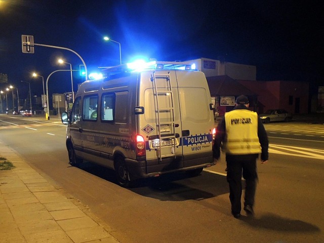 Policja na ul. Szczecińskiej w Stargardzie.