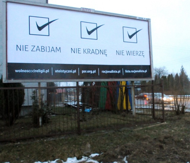 Billboard w Świdniku pojawił się 2 stycznia