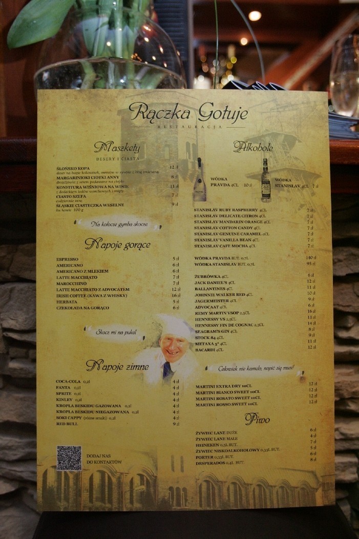 Menu Rączka gotuje