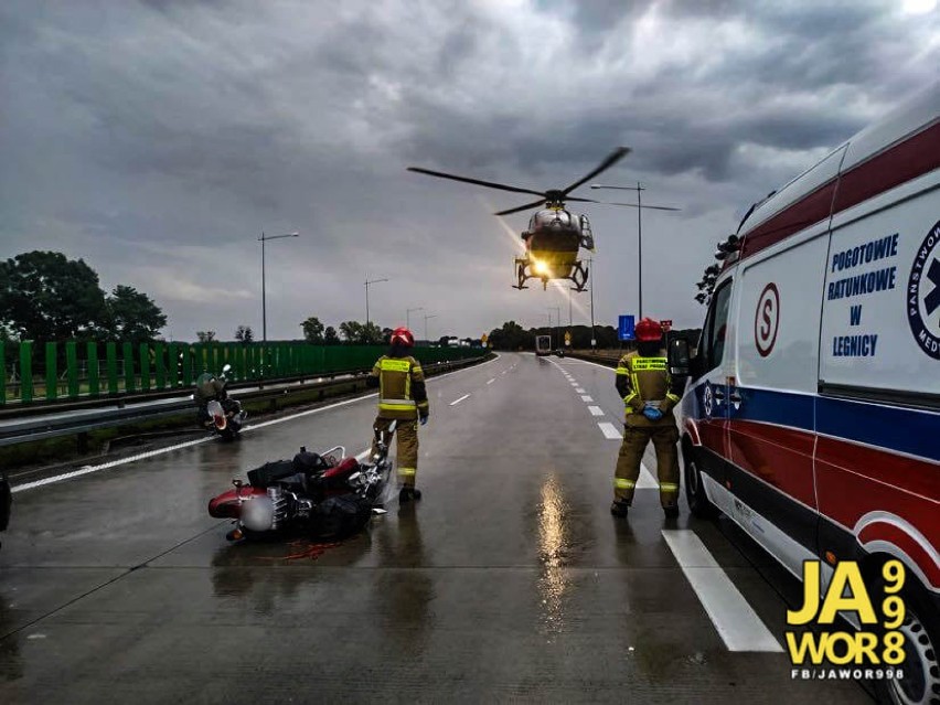 Dramatyczny wypadek motocyklisty na A4