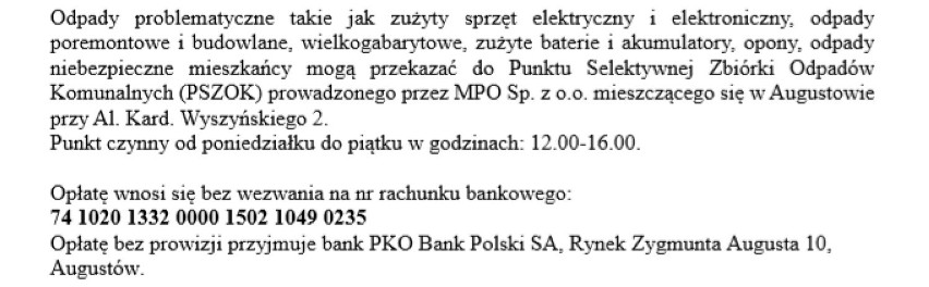 Wójt gminy Augustów: Ludzie segregują śmieci, ale nie najciekawiej. Będą więc płacić więcej. Zobacz nowe stawki