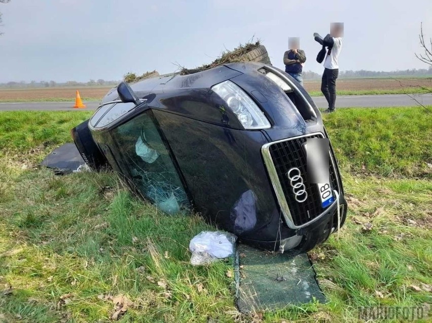 Wypadek w okolicy Lewina Brzeskiego.