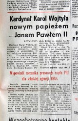 HISTORIA DZ: Gazety wystraszyły się wyboru Karola Wojtyły na papieża [ARCHIWALNE GAZETY]