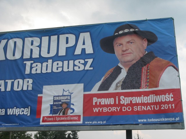 Tadeusz Skorupa w kampanii wyborczej nie wstydzi się swoich związków z PiS