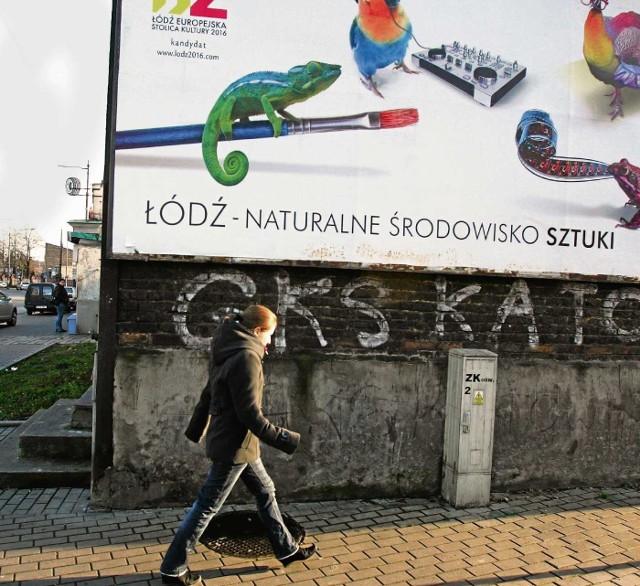 Billboardy na ulicach Katowic, owszem, są, ale promują... Łódź