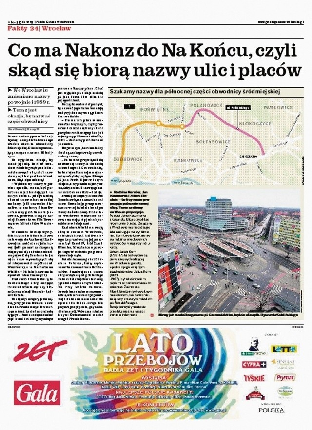 Pomysłów na nazwę nowej drogi szukamy od soboty