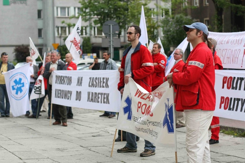 Protest kierowców pogotowia