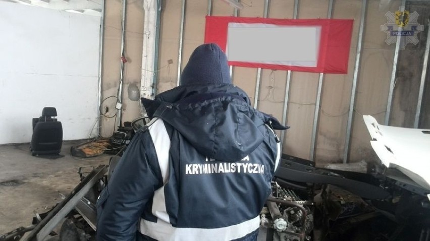Policjanci zlikwidowali dziuplę samochodową w gminie Miłoradz. Jedna osoba zatrzymana