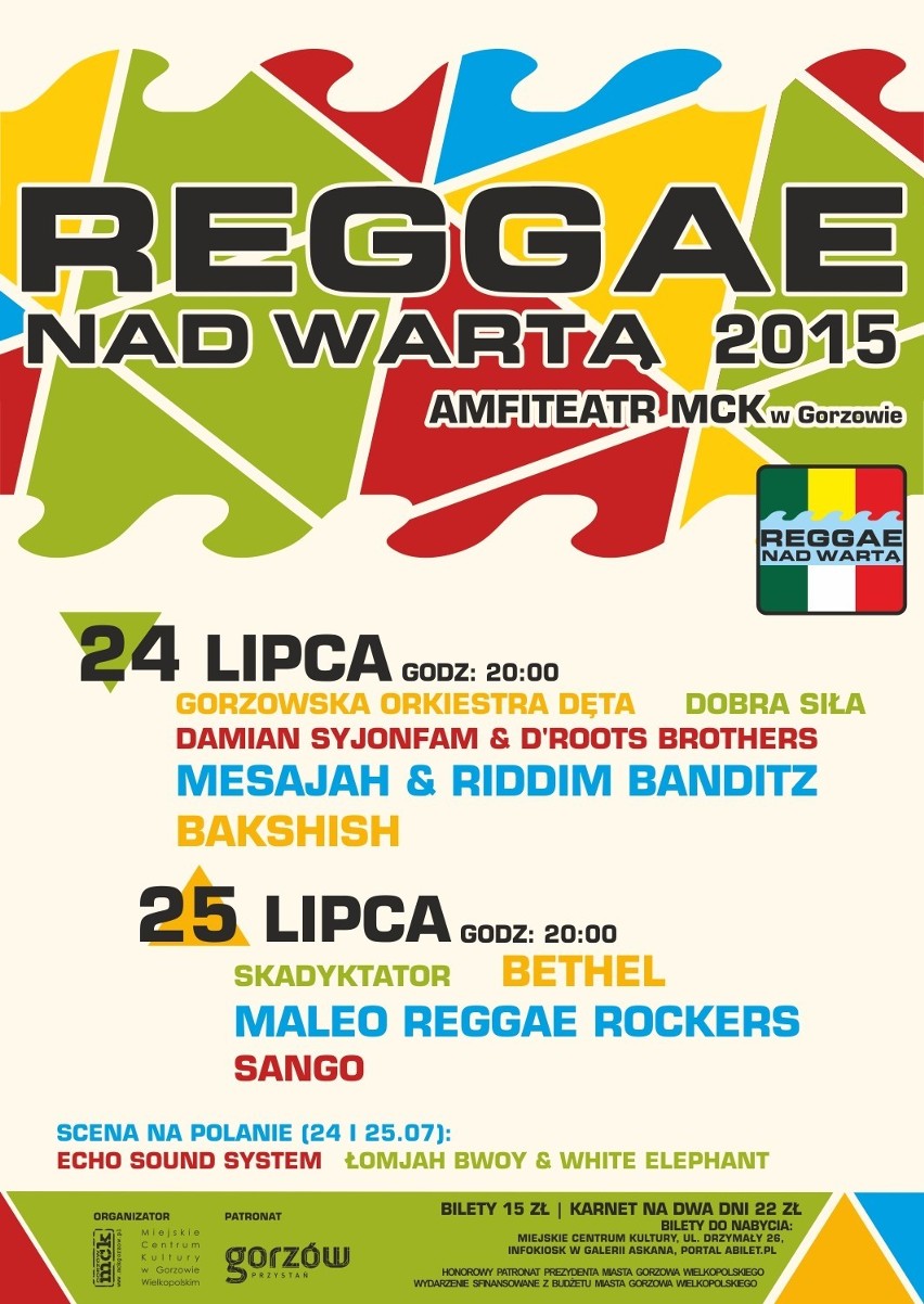 Reggae nad Wartą 2015: Kto zagra w tym roku? 