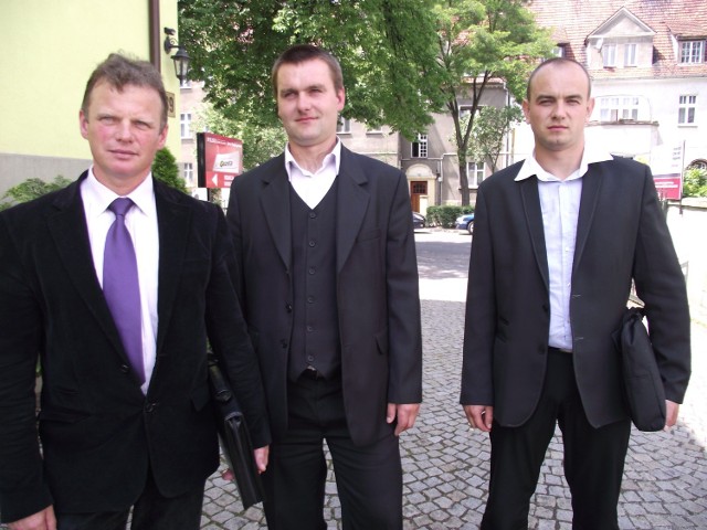Od lewej: Bogusław Barnaś z Rzeczycy, Paweł Frątczak i Rafał Różański z Kwielic