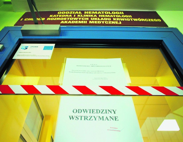 Następny przypadek zachorowania na świńską grypę  wykryto na oddziale Hematologii Kliniki Przemienienia Pańskiego przy ul. Szamarzewskiego