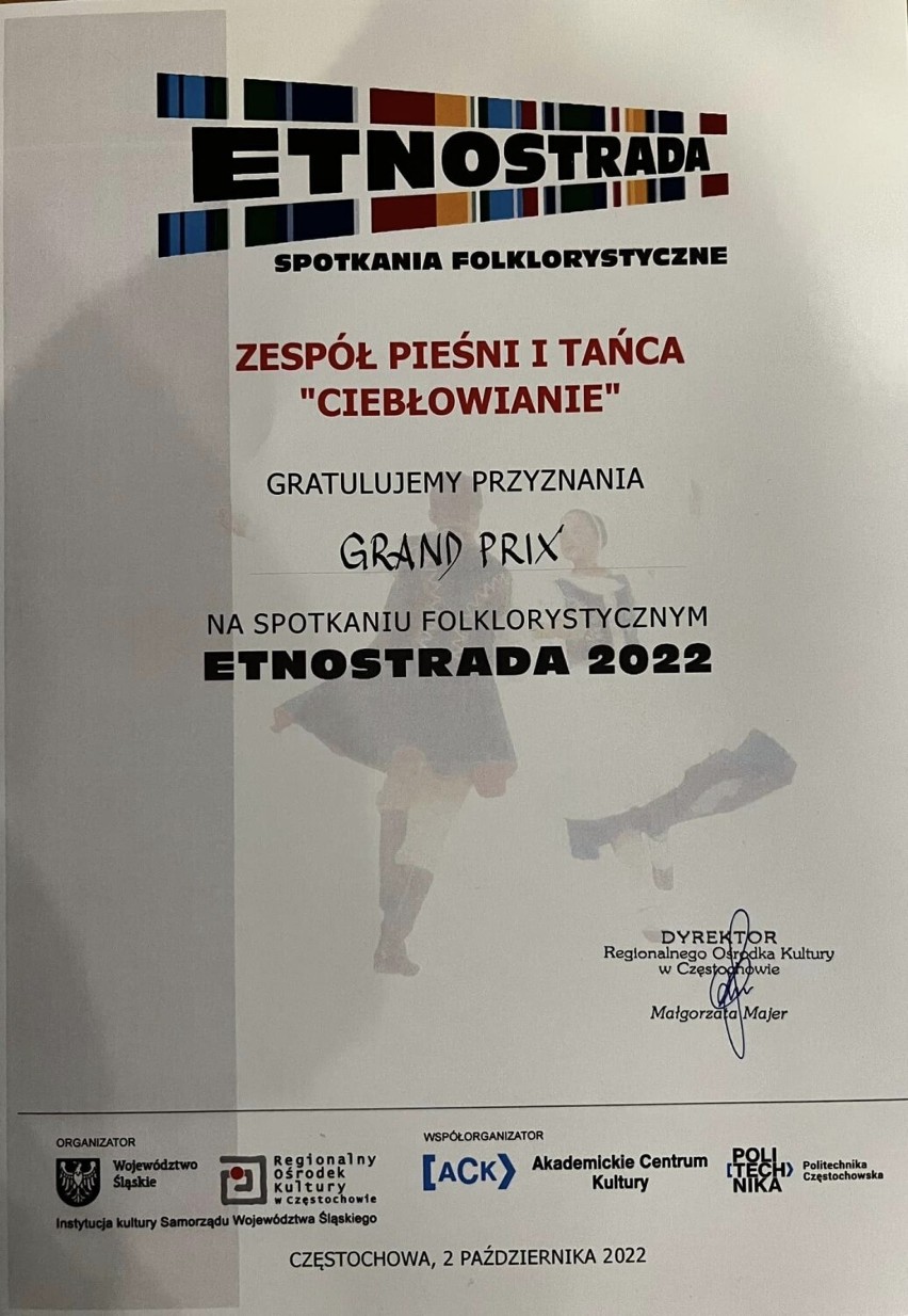 Grand Prix dla tomaszowskiego zespołu na spotkaniach folklorystycznych Etnostrada 2022!