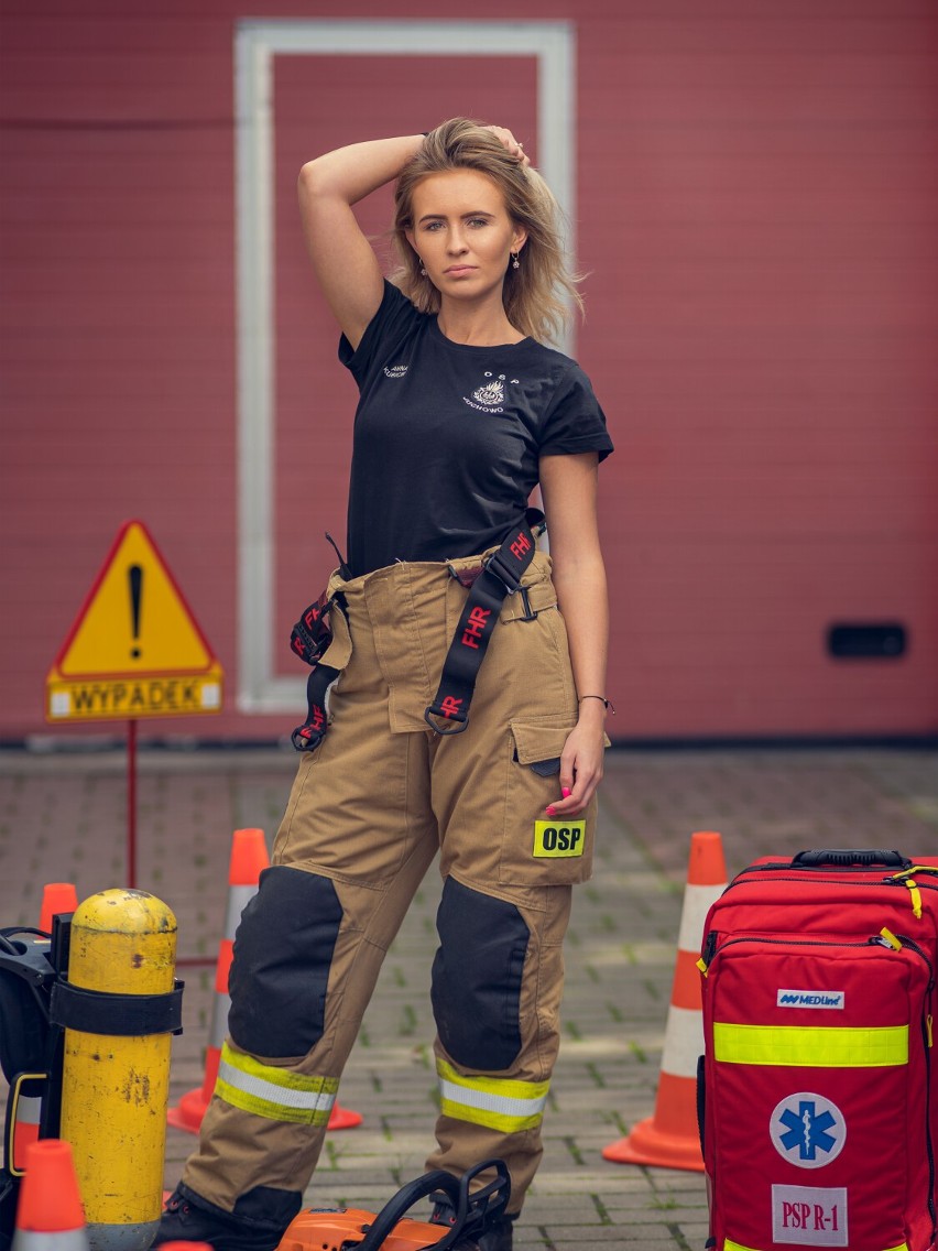 Anna Kubicka z OSP Juchowo w pięknej sesji, zdjęcie ozdobiło...