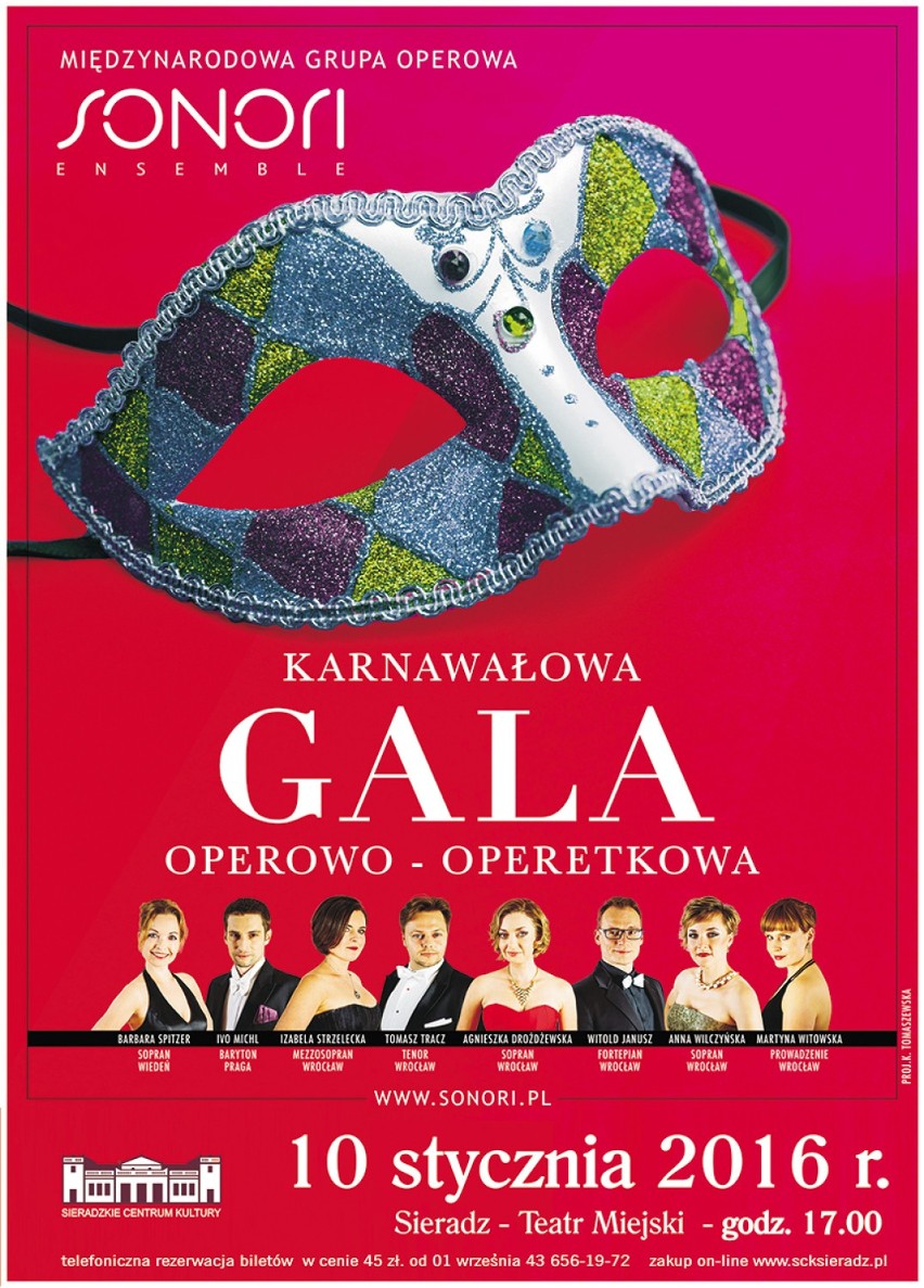 Kabaret pod Wyrwigroszem i Karnawałowa Gala Operowo-Operetkowa w Sieradzu 