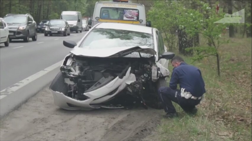 Dwa wypadki w Wawrze. Zderzyły się samochody osobowe [WIDEO]