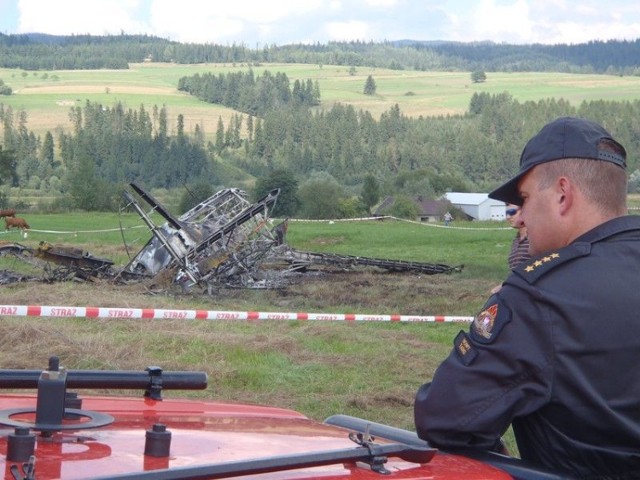 Szczątki samolotu Jak-12