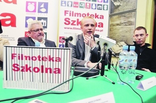 Piotr Adamczyk był jednym z gości wczorajszej inauguracji projektu Filmoteka Szkolna