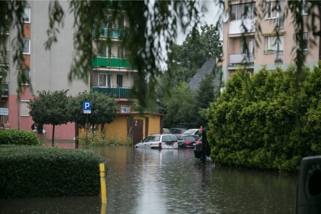 Tak niejednokrotnie wyglądało po ulewach osiedle Kabel